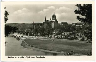 Meißen. Blick v. Proschwitz auf Meißen