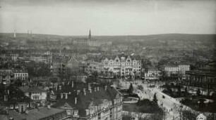 Dresden-Neustadt, Blick vom Turm der Dreikönigskirche über den Albertplatz