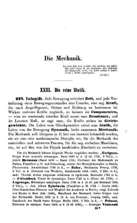 Die Mechanik.