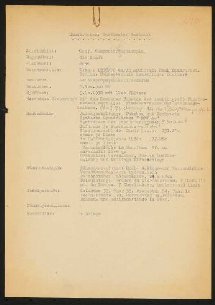 Gautheater Westmark (auch: Grenzlandtheater Saarpfalz, Saarländisches Staatstheater), Saarbrücken: Schriftstück zum Fragebogen für das Handbuch »Das Deutsche Theater«