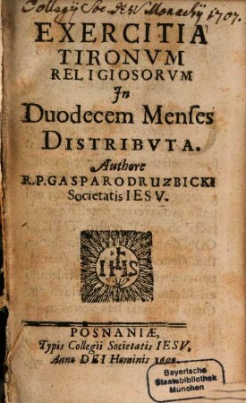 Exercitia tironum religiosorum