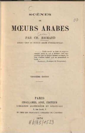 Scènes de moeurs arabes