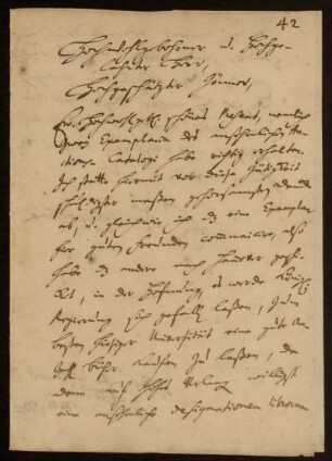 Brief von Christoph August Heumann an Johann Friedrich von Uffenbach. Göttingen, 7.2.1735