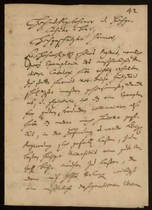 Brief von Christoph August Heumann an Johann Friedrich von Uffenbach. Göttingen, 7.2.1735
