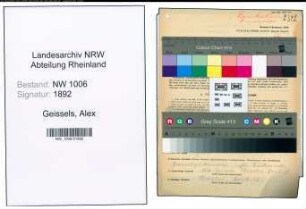 Entnazifizierung Alex Geissels , geb. 24.02.1908 (Arbeiter)
