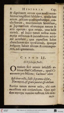 Caput II: De Usu hujus studii