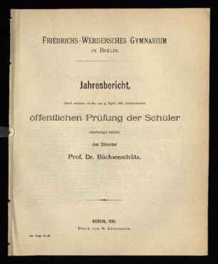 1880/81: Jahresbericht ... - 1880/81