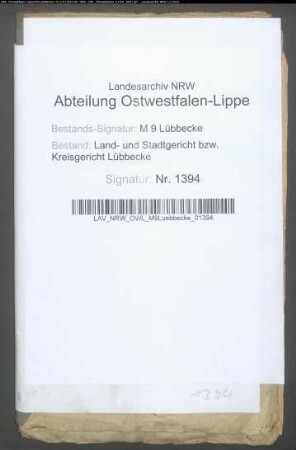 Erblasser: Wettmann, Charlotte Cathrine, geb. Müller: