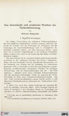 Das theoretische und praktische Problem der Farbenbenennung