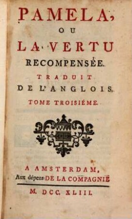 Pamela, Ou La Vertu Recompensée, 3