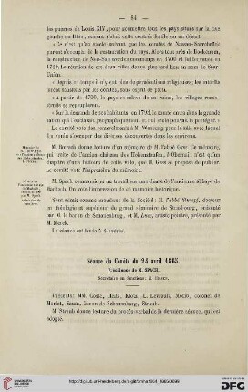 Séance du Comité du 24 avril 1865