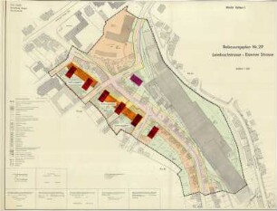 Bebauungsplan Nr. 29, Leimbachstraße - Eiserner Straße, mit der Einzeichnung von Sanierungsgebieten