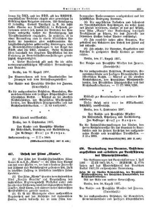 Beurlaubung von Beamten, Behördenangestellten und -arbeitern zur Durchführung des Winterhilfswerkes : [Allgemeine Verwaltungssachen] ; [Für das Reich] ; [Amtliche Erlasse] ; [Amtlicher Teil]