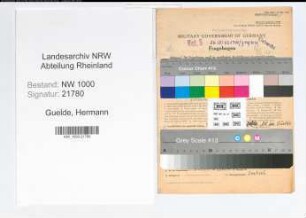 Entnazifizierung Hermann Guelde, geb. 03.05.1894 (Rechtsanwalt)