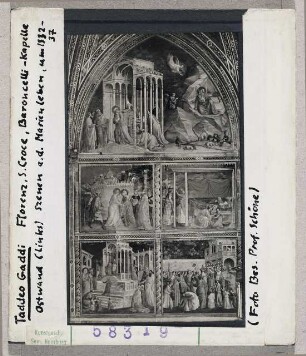 Taddeo Gaddi: Florenz, S. Croce, Baroncelli-Kapelle, Ostwand links, Marienleben