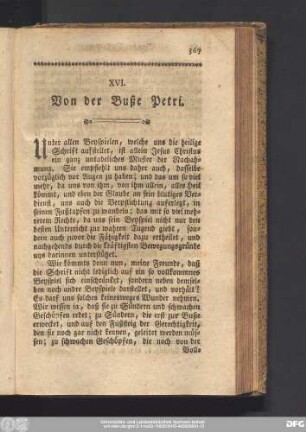 XVI. Von der Buße Petri.