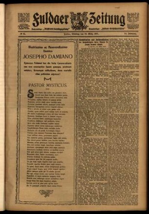 Zweite Ausgabe vom Dienstag, den 19. März 1907.