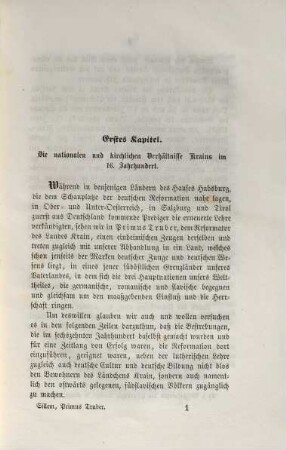 Primus Truber, der Reformator Krains : ein Beitrag zur Reformationsgeschichte Oesterreichs