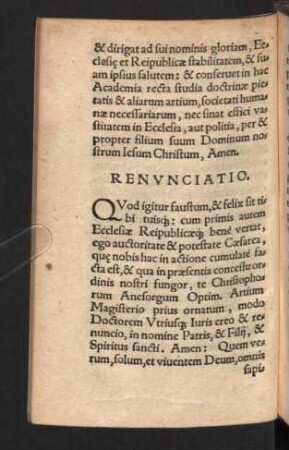 Renunciatio.