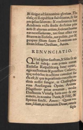 Renunciatio.
