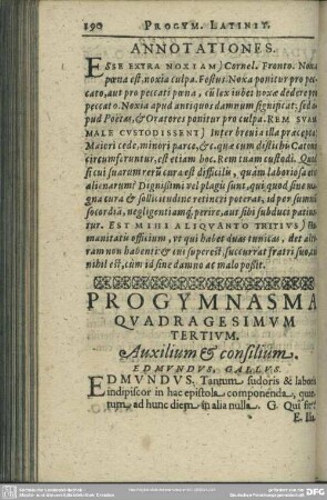 Progymnasma Quadragesimum Tertium. Auxilium & consilium
