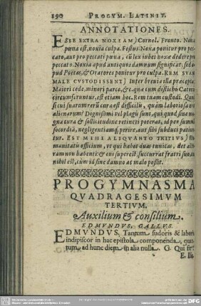 Progymnasma Quadragesimum Tertium. Auxilium & consilium