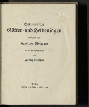 Germanische Götter- und Heldensagen