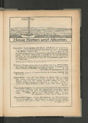 Neue Karten und Atlanten