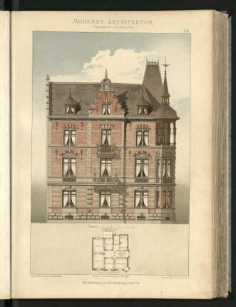 Wohnhaus in Ludwigshafen a. R. Franz Habich, Architekt, Mannheim. Grundriss Erdgeschoss