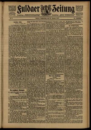 Ausgabe vom Donnerstag, den 10. Januar 1907.