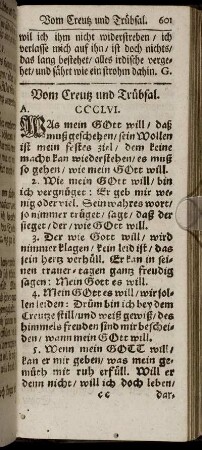 Vom Creutz und Trübsal; In Anfechtung.