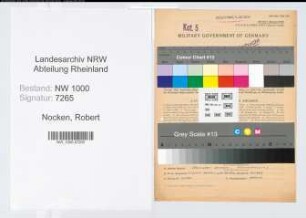 Entnazifizierung Robert Nocken, geb. 19.06.1900 (Sachbearbeiter)