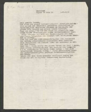 Brief an Unbekannt : 03.11.1931