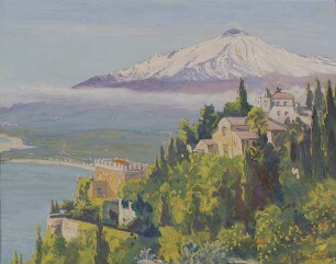 Sizilien, der Ätna von Taormina aus