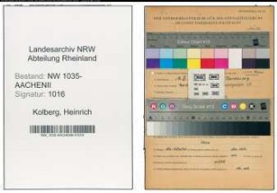 Entnazifizierung Heinrich Kolberg , geb. 16.04.1893 (Koksmeister)