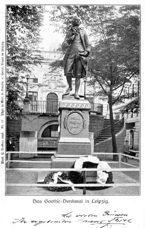 Das Goethe-Denkmal in Leipzig