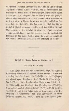 375-396 Bischof Dr. Franz Xaver v. Linsenmann