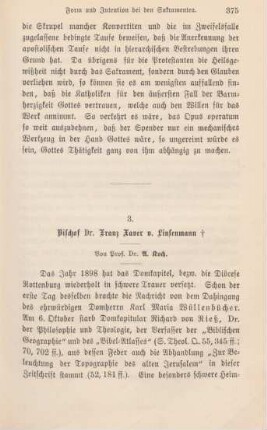 375-396 Bischof Dr. Franz Xaver v. Linsenmann