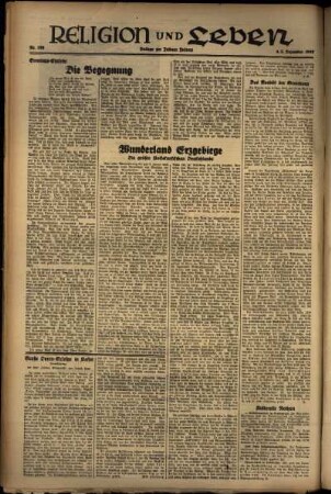 Zweite Ausgabe vom Sonntag, den 05. Dezember 1937.