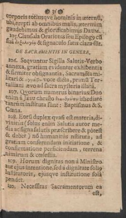 De Sacramentis In Genere