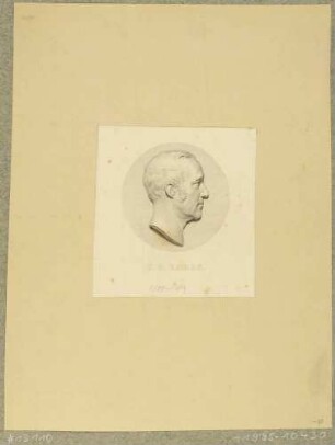 Bildnis des Arztes und Malers Carl Gustav Carus, Kopf im Profil nach rechts