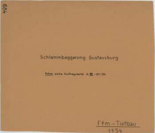 Schlammbaggerung, Gustavsburg, 1954