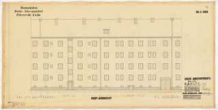 Wohnhausbebauung Orberstraße 3 - 7, Berlin-Wilmersdorf: Orberstraße 4, 4a: Hofansicht 1:100