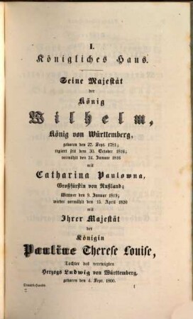 Königlich-Württembergisches Hof- und Staats-Handbuch. 1847/50