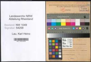 Entnazifizierung Karl Heinz Lau , geb. 01.05.1914 (Vertreter)