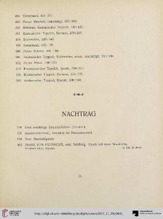Nachtrag (Nr. 506-509)