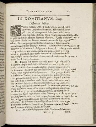 In Domitianum Imp. Dissertatio Politica.