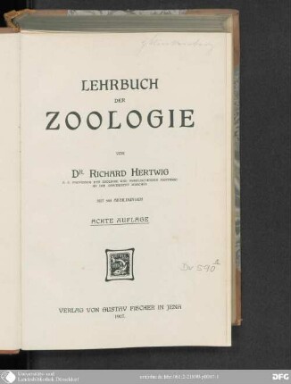 Lehrbuch der Zoologie