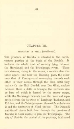 Chapter III. Provinces of Nipal (continued)