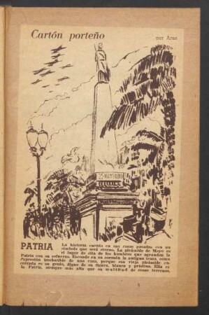 Patria - [Dibujo] : Cartón porteño